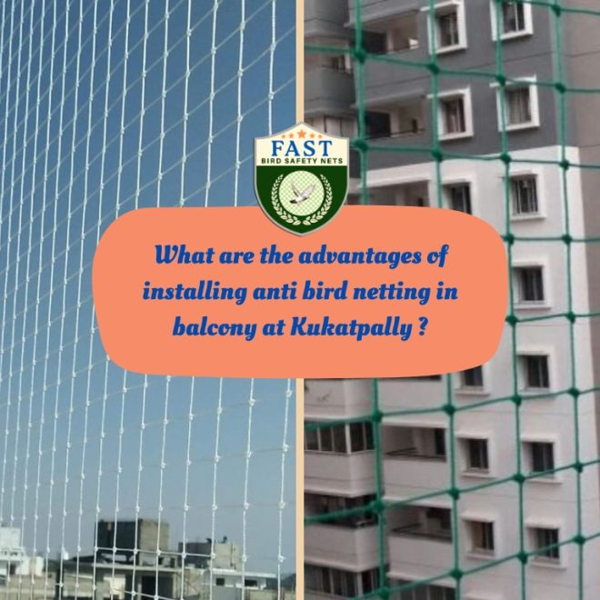 What are the advantages of installing anti bird netting in balcony at Kukatpally ?