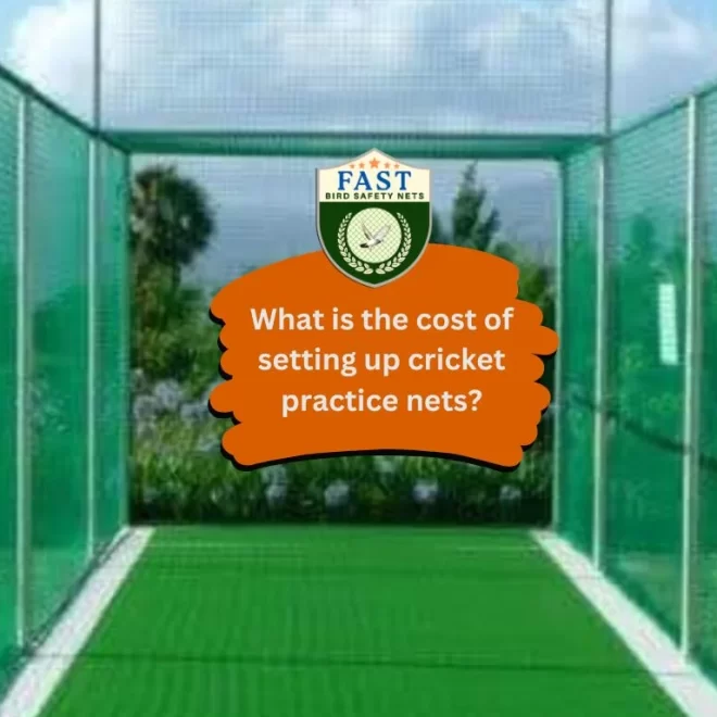 What is the cost of setting up cricket practice nets?