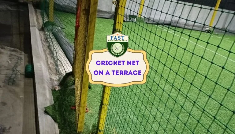 cricket net on a terrace