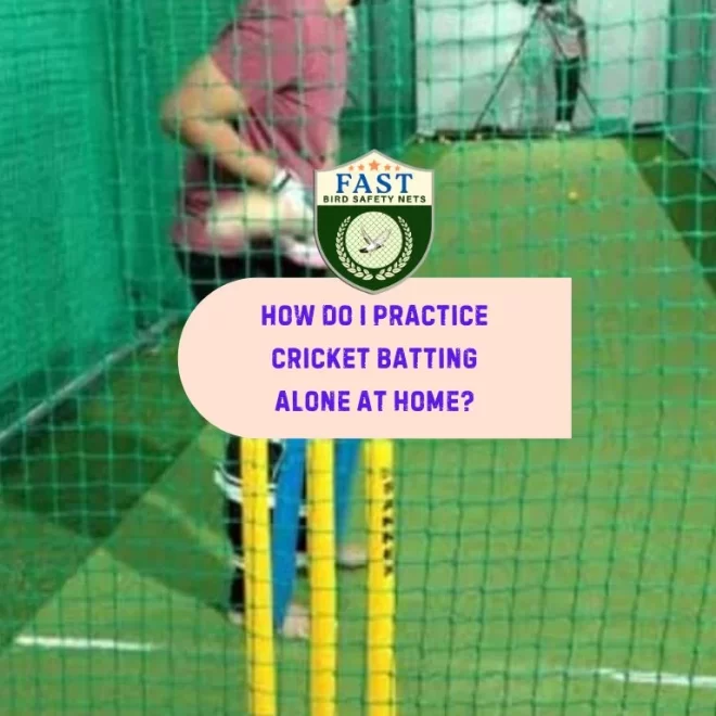 How do I practice cricket batting alone at home?