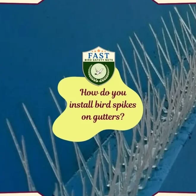 How do you install bird spikes on gutters?