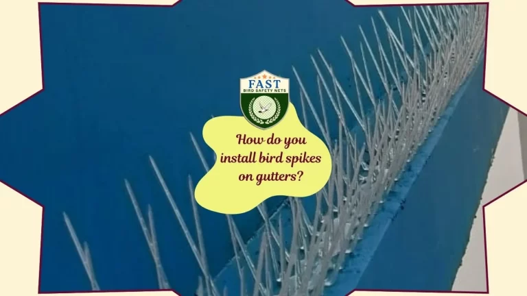 How do you install bird spikes on gutters?