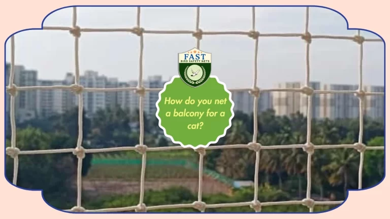 How do you net a balcony for a cat?