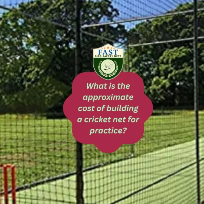 What is the approximate cost of cricket net installation for practice?