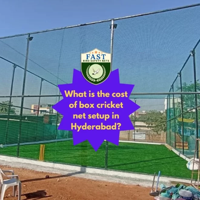 What is the cost of box cricket net setup in Hyderabad?