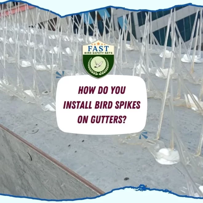 How do you install bird spikes on gutters?