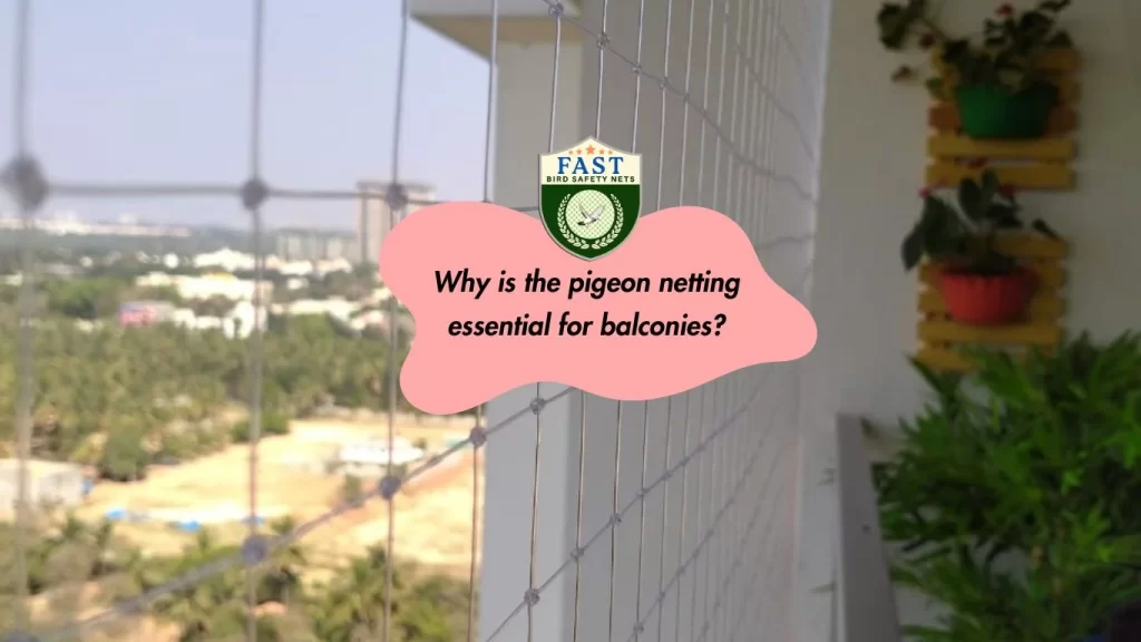 Why is the pigeon netting essential for balconies?